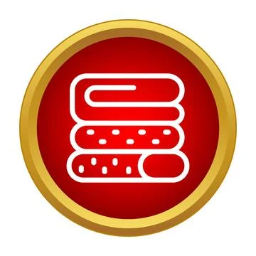Textile laundry towels stack icon design element Stock Illustration