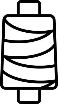 Textile Line Icon Design Stock Illustration