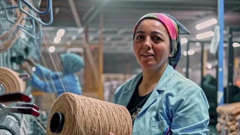 Textile Machine Control Stock Footage 338119660