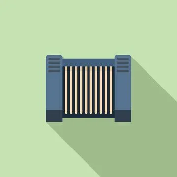 Textile machine icon flat vector. Industry cotton Illustrazione stock