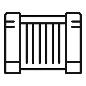 Textile machine icon outline vector. Industry cotton Stock Illustration