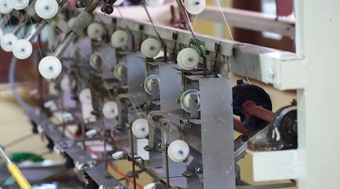 Textile machine in working manner Stock Footage 45438267