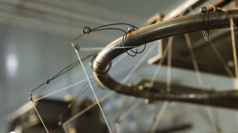 Textile Machinery Close-up Stock Footage 294838772