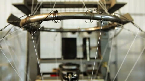 Textile Machinery Close-up Stock Footage 294838822