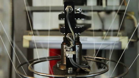 Textile Machinery Close-up Stock Footage 294838849