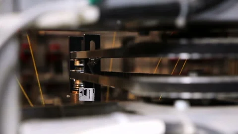 Textile Machinery Close-up Stock Footage 294839206