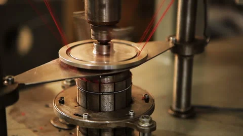 Textile Machinery Close-up Stock Footage 294839369