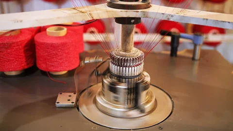Textile Machinery Close-up Stock Footage 294839556