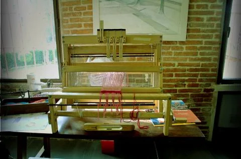 Textile machinery Foto stock