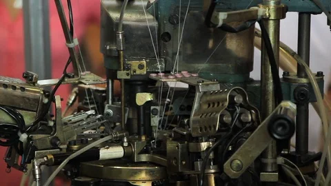 Textile making machine Video stock 104633858