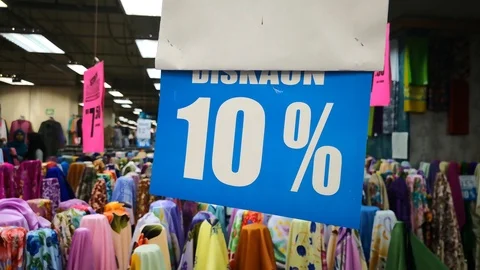 Textile market Stock Footage 105022947