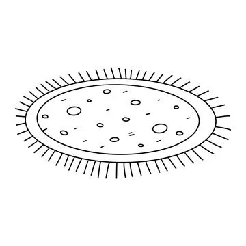 Textile mat. Hand drawn doodle style. Vector illustration isolated on white.. Stock Illustration