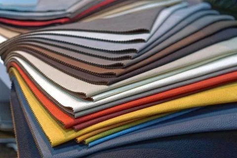 Textile material samples Stock Photos