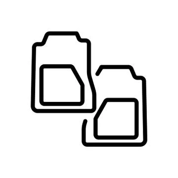 Textile mats with rubber foot inserts icon vector outline illustration Stock Illustration