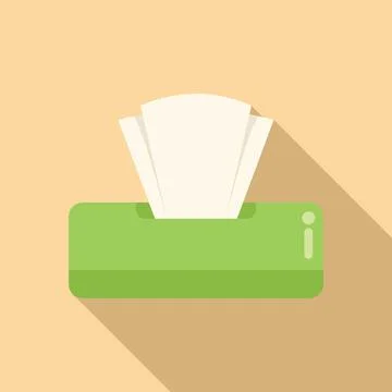 Textile napkin icon flat vector. Fabric towel Stock Illustration