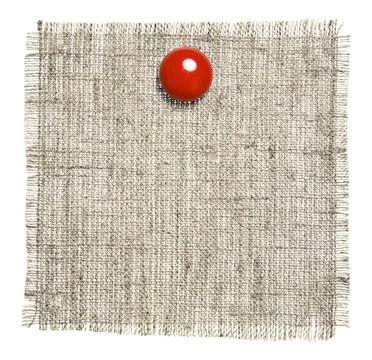 Textile Patch With Red Clip Textile Patch With Red Clip Isolated On White ... Stock Photos