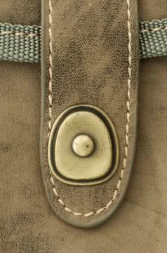 Textile patch sewn on fabric Foto stock