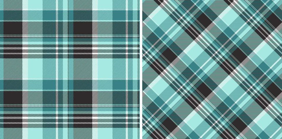 Textile pattern check of tartan seamless texture with a fabric plaid vector.. Stock Illustration