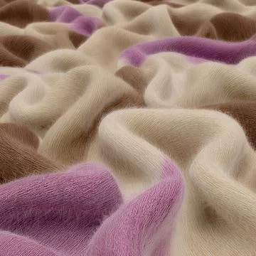 Textile pattern with wavy fabric in different colors on a flat surface capt.. Illustrazione stock