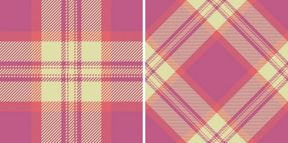 Textile plaid check of background texture seamless with a tartan pattern vect Illustrazione stock