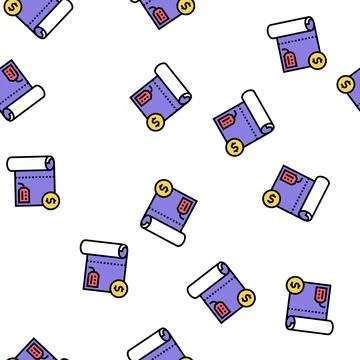 Textile price vector seamless pattern Illustrazione stock