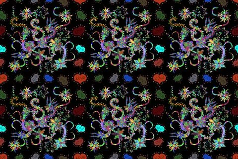 Textile print for bed linen, jacket, package design, fabric and fashion concepts Stock Illustration