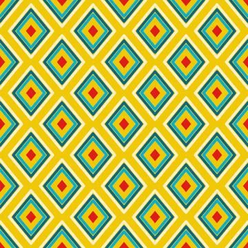 Textile print bright rhombuses repeat vector pattern. Stock Illustration