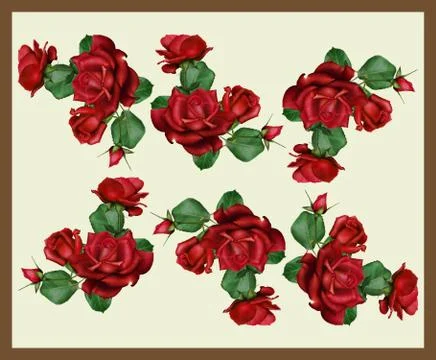 Textile Print Manually Illustrated Artwork Stock Illustration