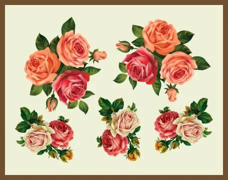 Textile Print Manually Illustrated Artwork Stock Illustration