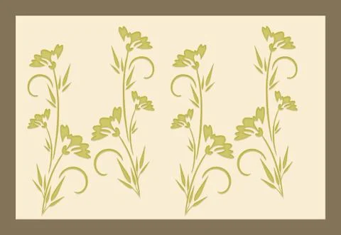 Textile Print Manually Illustrated Artwork Stock Illustration