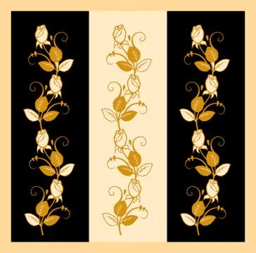 Textile Print Manually Illustrated Artwork Illustrazione stock