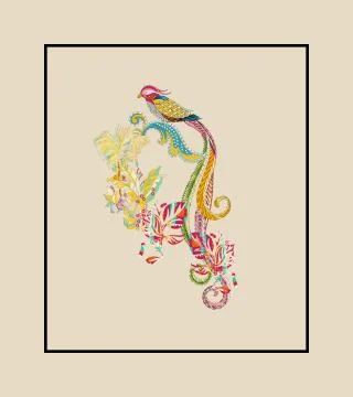 Textile Print Manually Illustrated Artwork Illustrazione stock