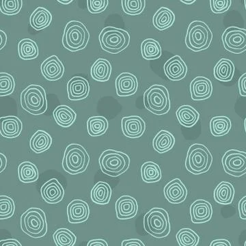 Textile print seamless pattern. Vector design with hand drawn sketchy circles 스톡 일러스트