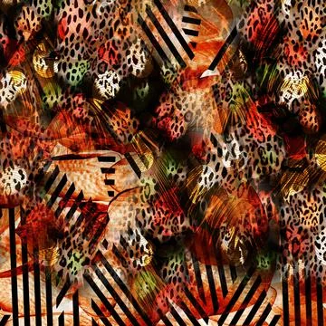 Textile printing patterns, combination fabric designs Stock Illustration