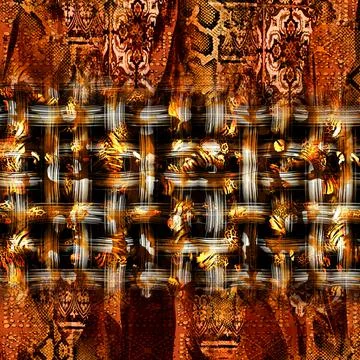 Textile printing patterns, combination fabric designs Stock Illustration