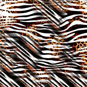 Textile printing patterns, combination fabric designs Illustrazione stock