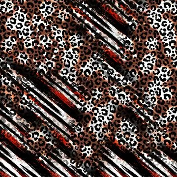 Textile printing patterns, combination fabric designs Stock Illustration