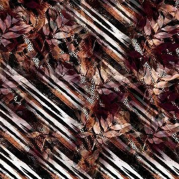 Textile printing patterns, combination fabric designs Stock Illustration