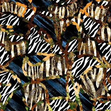 Textile printing patterns, combination fabric designs Illustrazione stock