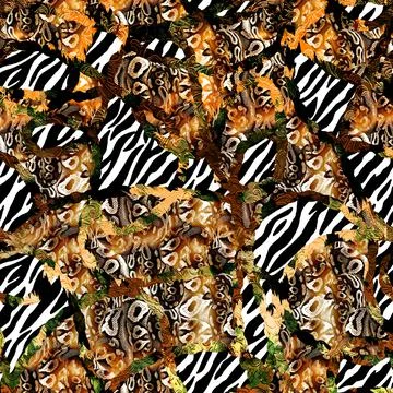 Textile printing patterns, combination fabric designs Illustrazione stock