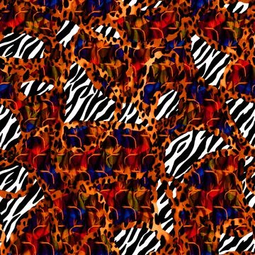 Textile printing patterns, combination fabric designs Illustrazione stock