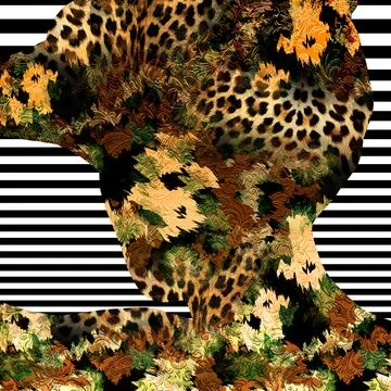 Textile printing patterns, combination fabric designs イラスト素材