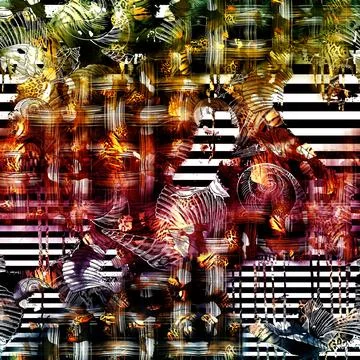 Textile printing patterns, combination fabric designs 스톡 일러스트