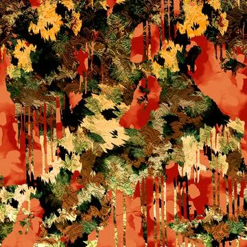 Textile printing patterns, combination fabric designs Stock Illustration