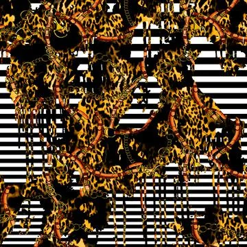 Textile printing patterns, combination fabric designs Illustrazione stock