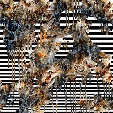 Textile printing patterns, combination fabric designs イラスト素材