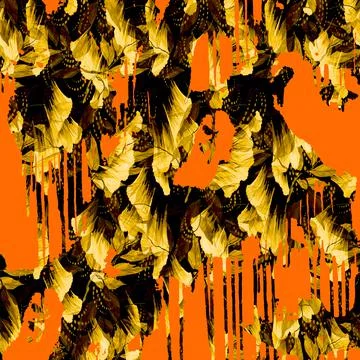 Textile printing patterns, combination fabric designs Stock Illustration