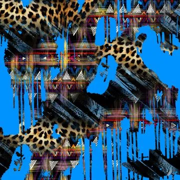 Textile printing patterns, combination fabric designs イラスト素材