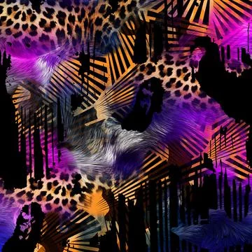 Textile printing patterns, combination fabric designs Illustrazione stock