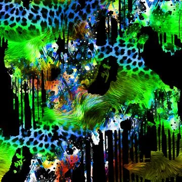 Textile printing patterns, combination fabric designs Ilustración de archivo